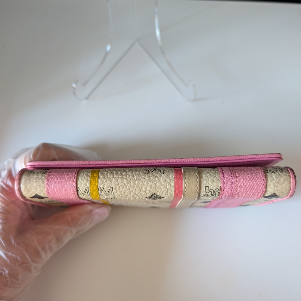 MCM Visetos Trifold Leather Long Wallet - Picture 4 of 11